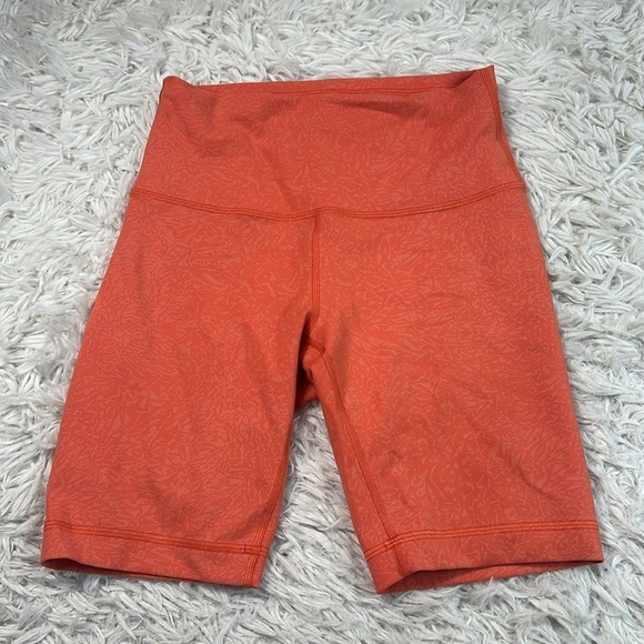 Lululemon Wunder Train High Rise Short 8" Crunch Warm Coral - Picture 1 of 6